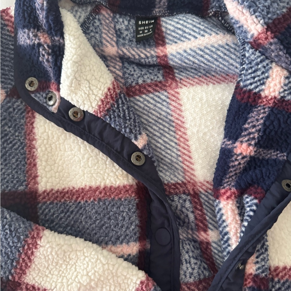 Plaid fleece Jacket medium - Picture 2 of 6